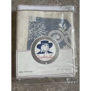 Quaker Lace Collegiate Collection Duke University 70 X 90 Oblong Tablecloth New